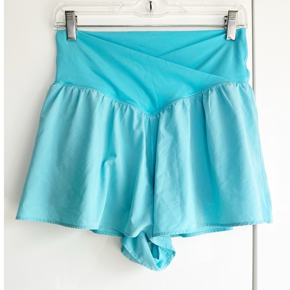 OFFLINE By Aerie Real Me Crossover Flowy Short Big Sur Blue Size Large - Picture 4 of 8